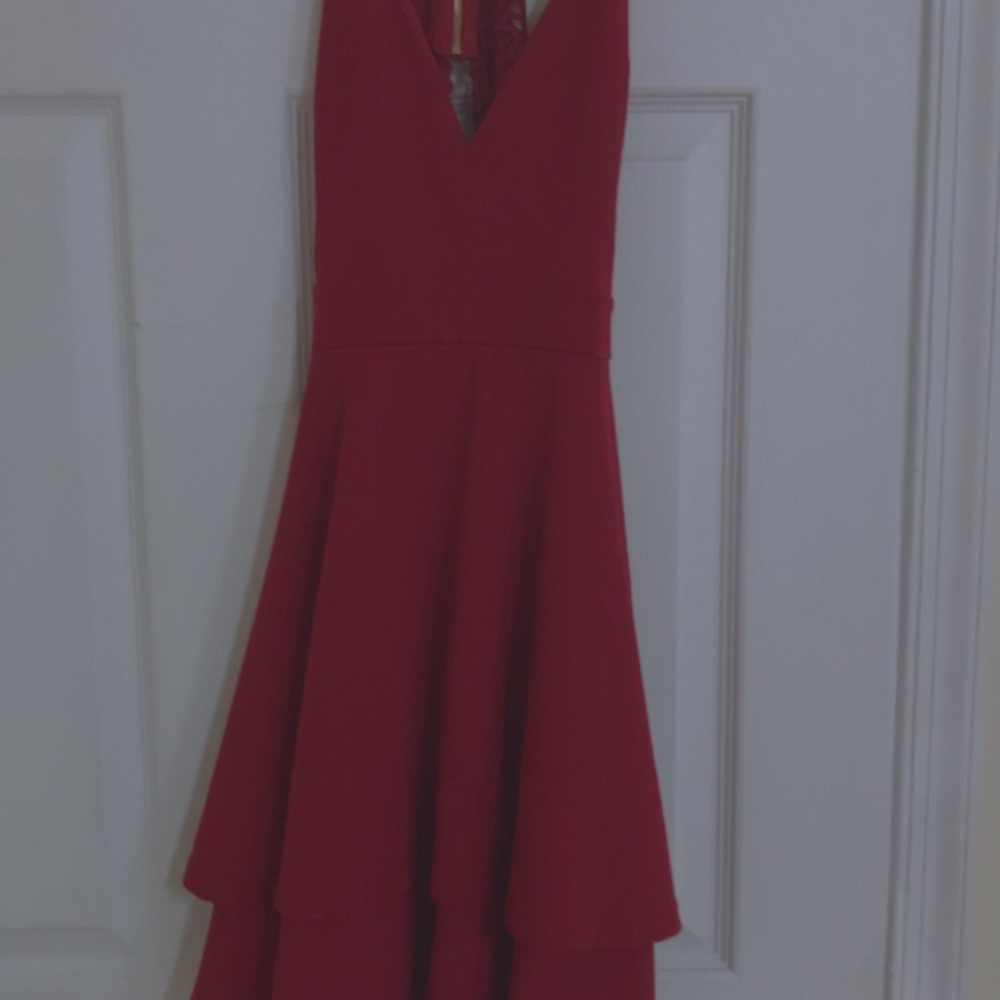 maroon formal dress!